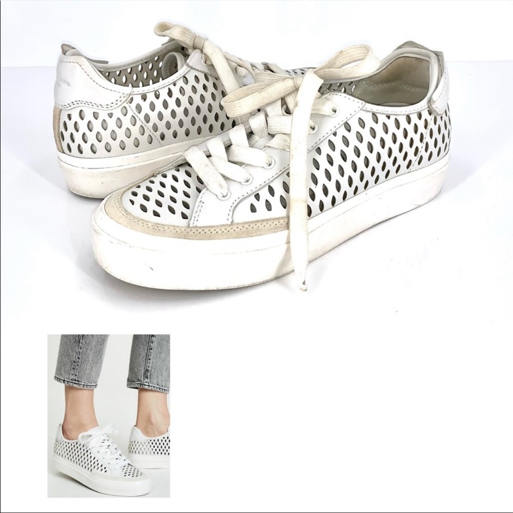 Rag & Bone White Perforated Sneakers